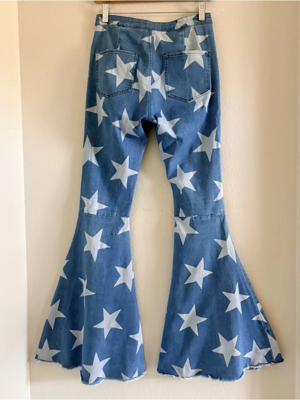 Altar'd State Star Print Super Flare Bell Bottom Jeans - Small